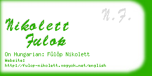 nikolett fulop business card