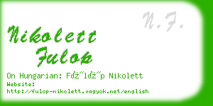 nikolett fulop business card